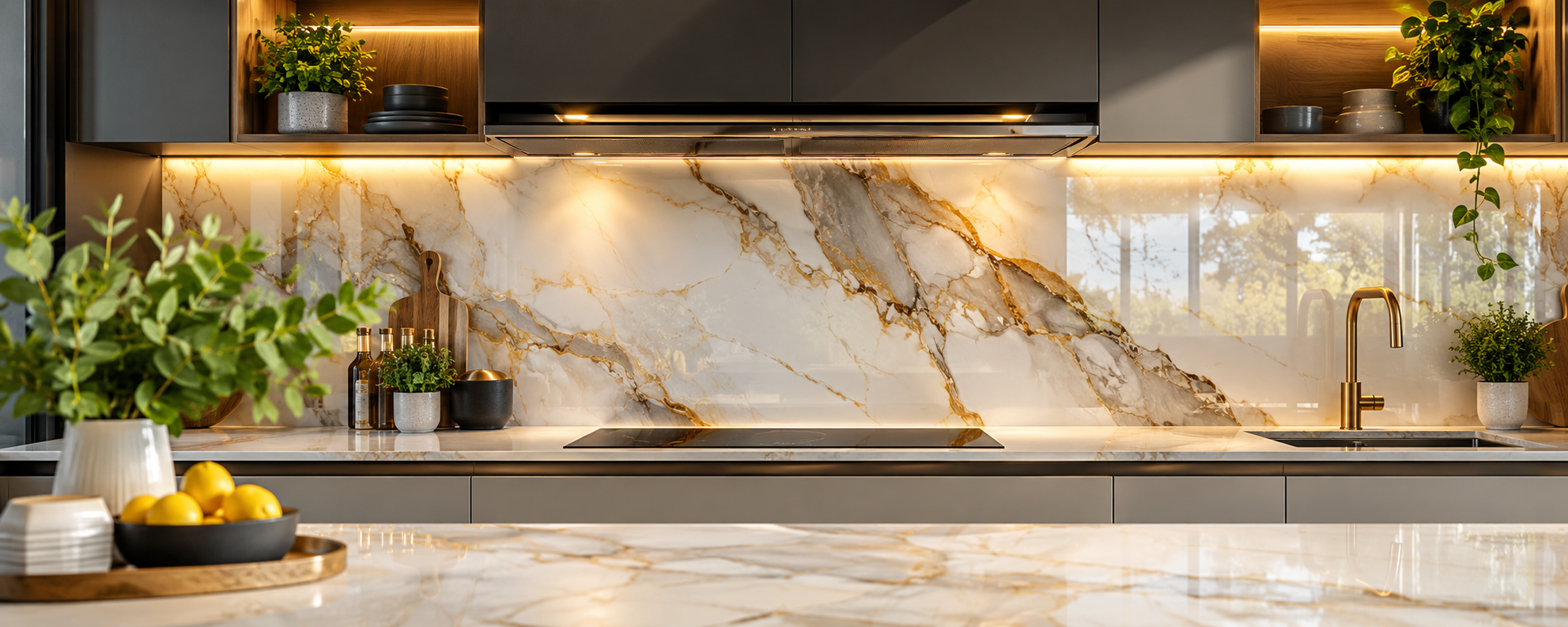 Modern kitchen splashback